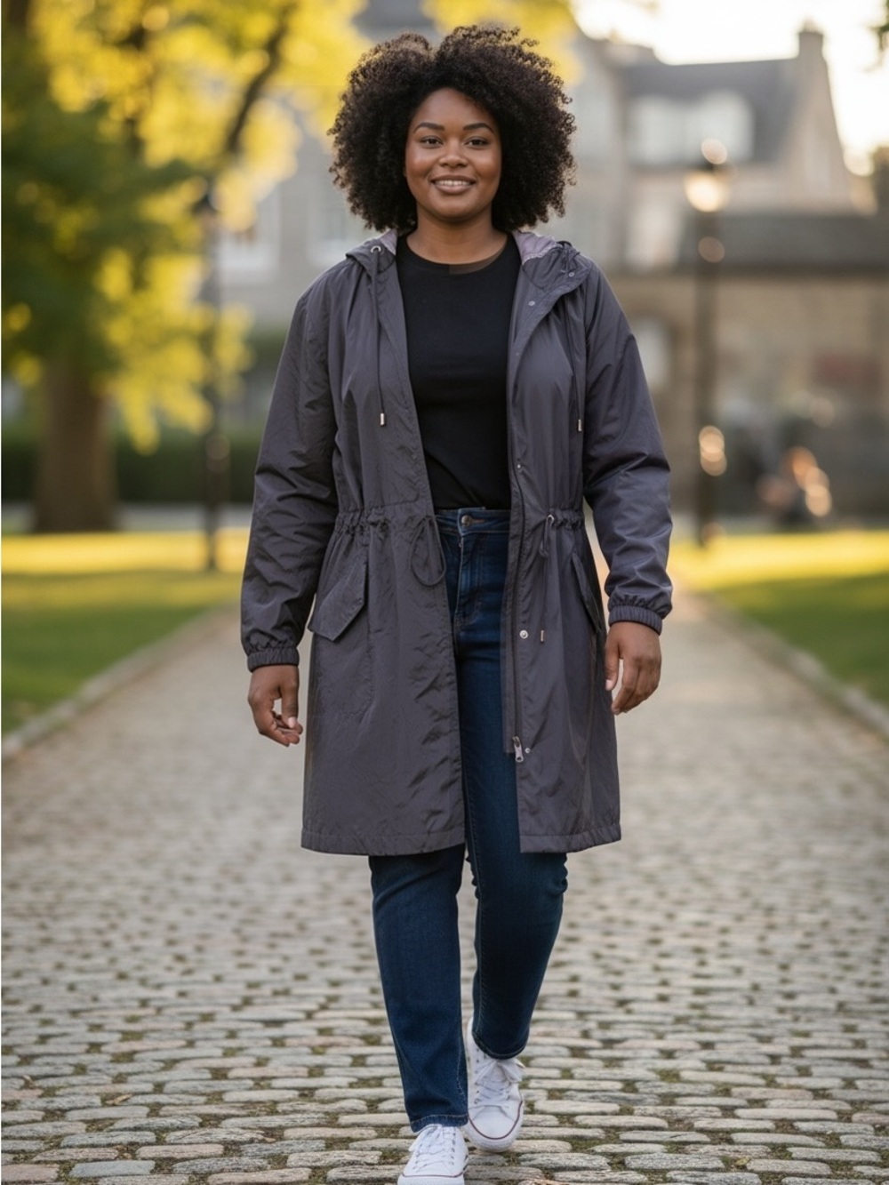 Lightweight Hooded Rain Jacket Jacket - Navy